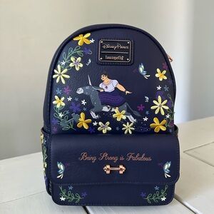 Loungefly Disney Parks Floral Navy Backpack